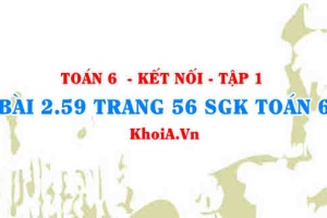 Bài 2.59 trang 56 SGK Toán 6 tập 1 Kết nối tri thức